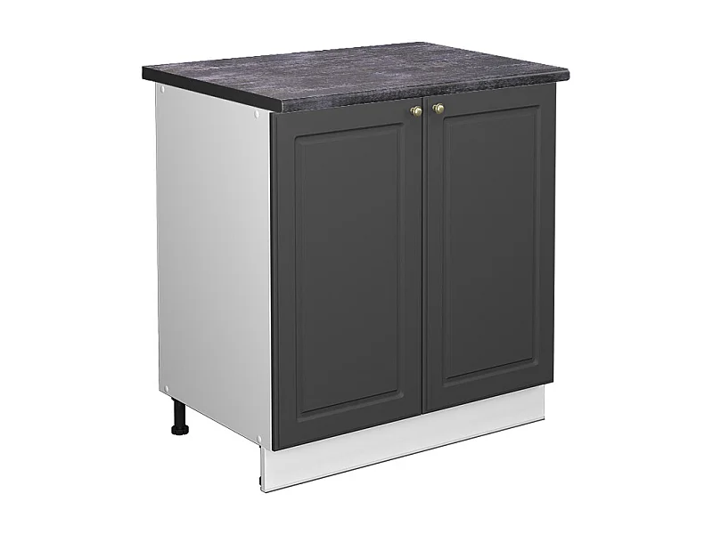 Meuble bas sous-évier anthracite-or 80x60x82 fame-line