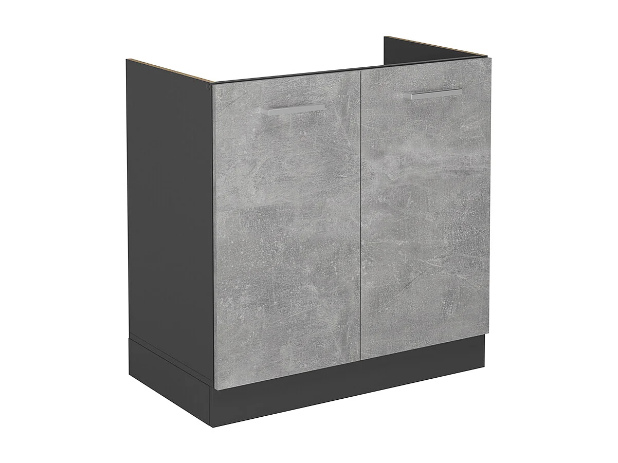 Meuble bas sous-évier béton 80x46x81.6 r-line