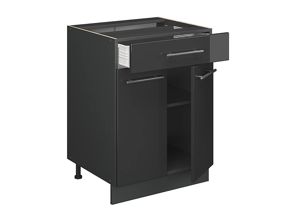 Küchenunterschrank anthrazit hochglanz 60x60x82 fame-line