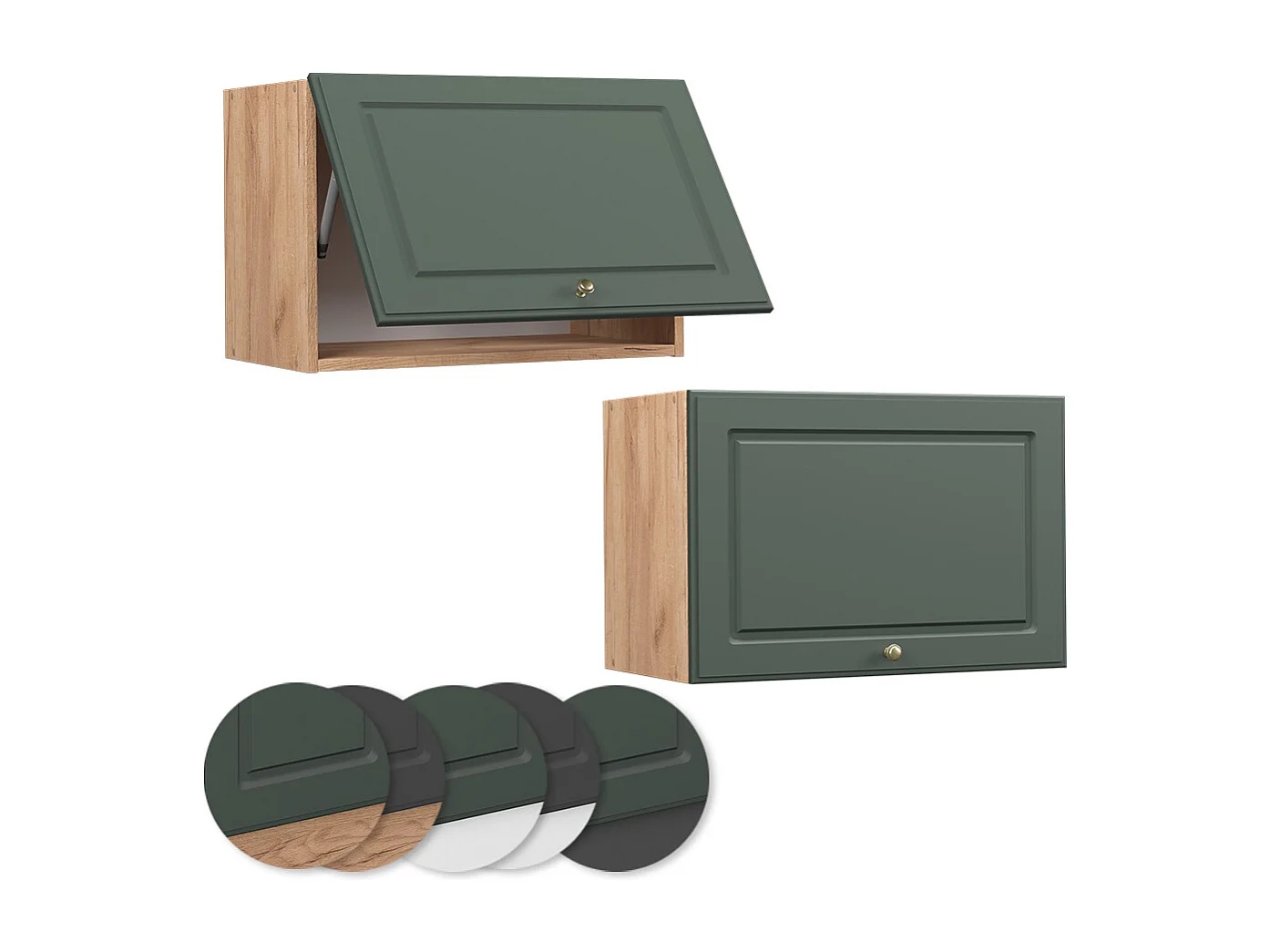 Pensile da cucina verde-oro country house 60x34.1x40 fame-line