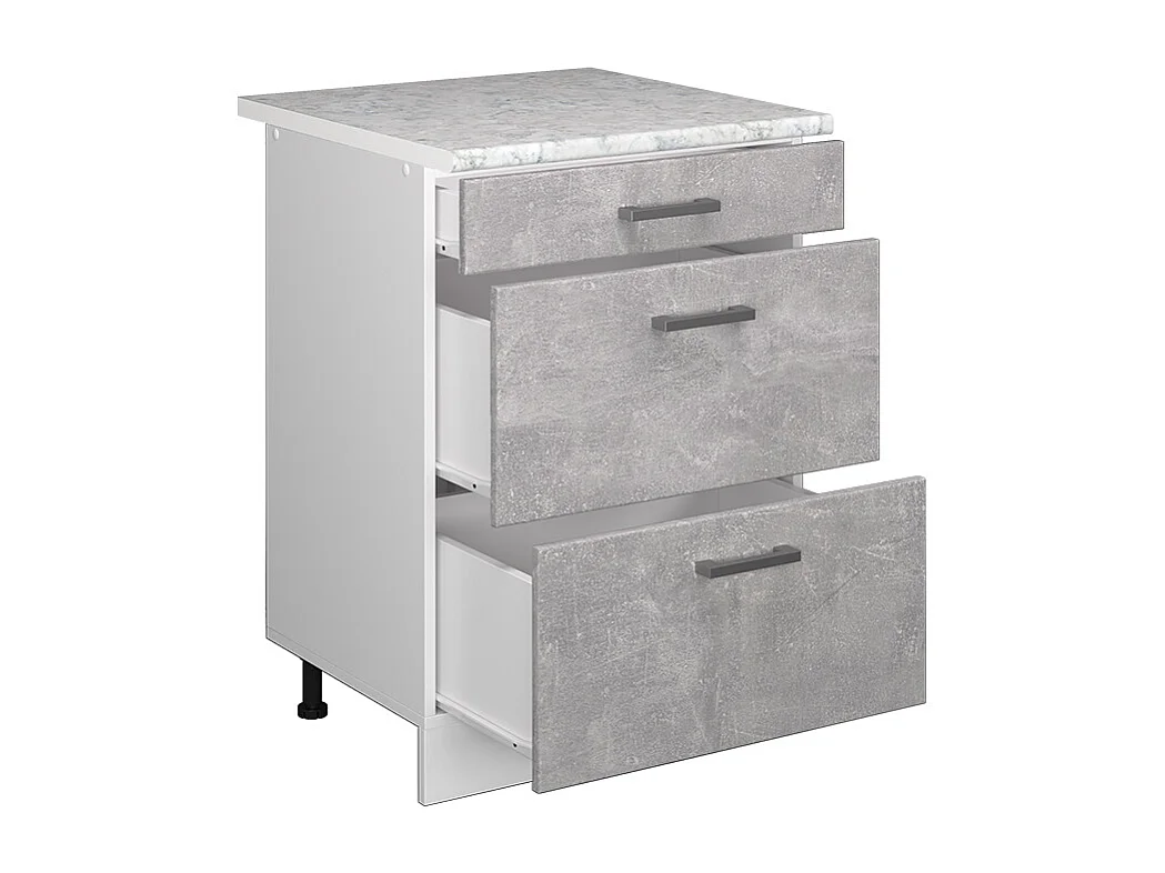 Meuble cuisine béton 60x60x81.6 r-line