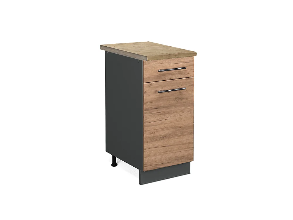 Meuble cuisine chêne de force doré 40x60x82 fame-line