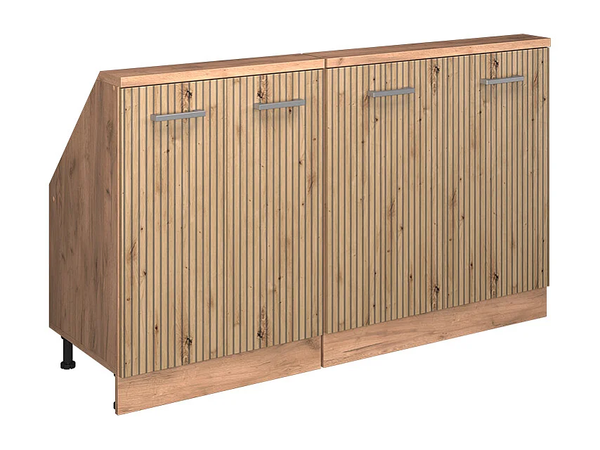 Köksskåp för sluttande tak hantverks ek 140x46x81.6 r-line