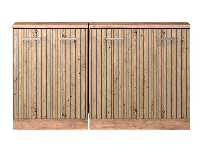 Köksskåp för sluttande tak hantverks ek 140x46x81.6 r-line
