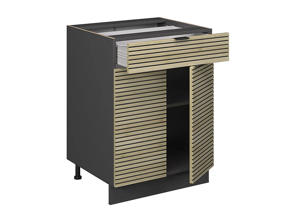 Meuble cuisine panneau en chêne 60x51.6x82 fame-line