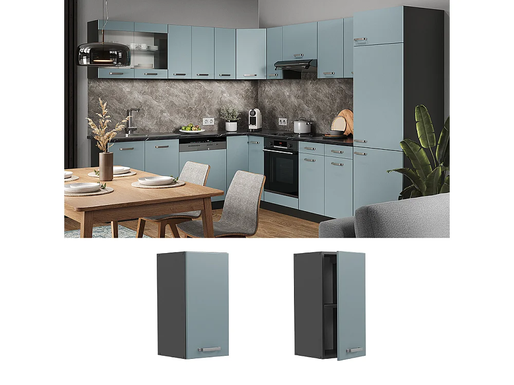 Armario colgante gris azulado 30x31x60 r-line