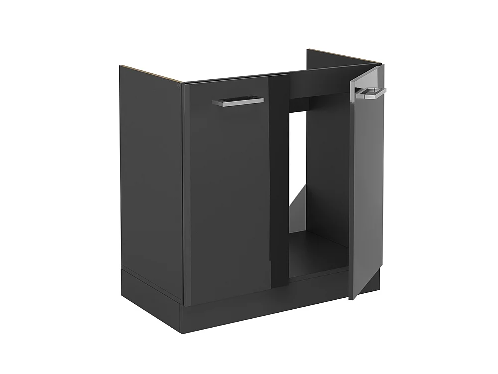Mobile lavello cucina antracite lucido 80x60x81.6 r-line