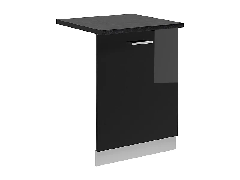 Panel frontal del lavavajillas negro brillo intenso 60x1.6x81.8 r-line