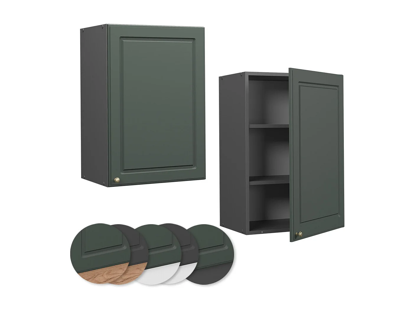 Pensile da cucina verde-oro country house 50x34.1x72 fame-line