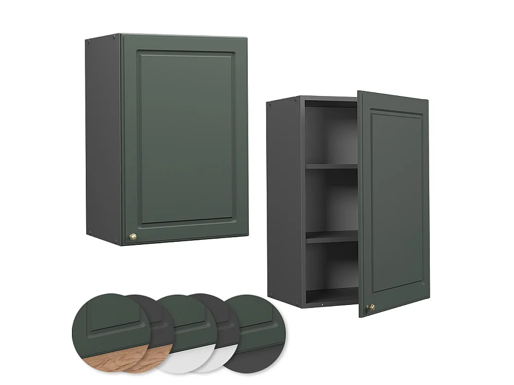 Wall cabinet green-gold country house 50x34.1x72 fame-line