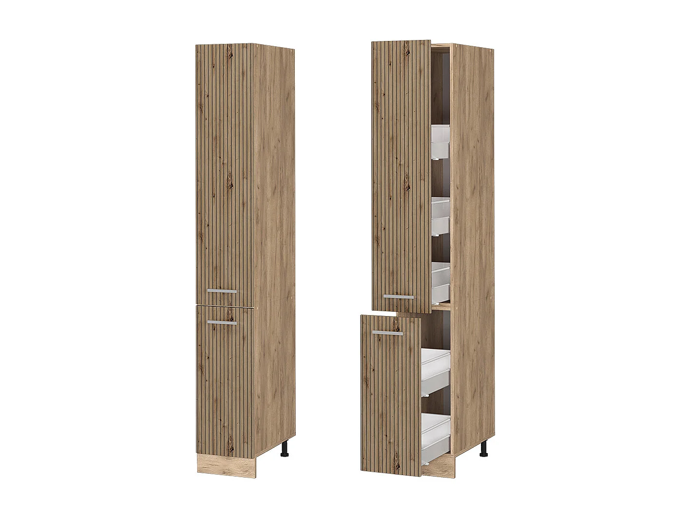 Meuble haute de cuisine chêne artisan 30x57.2x206.8 r-line