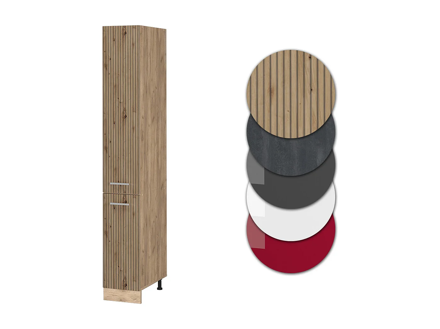 Meuble haute de cuisine chêne artisan 30x57.2x206.8 r-line