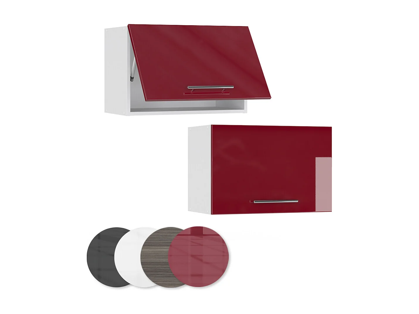 Armario colgante rojo burdeos alto brillo 60x34.1x40 fame-line