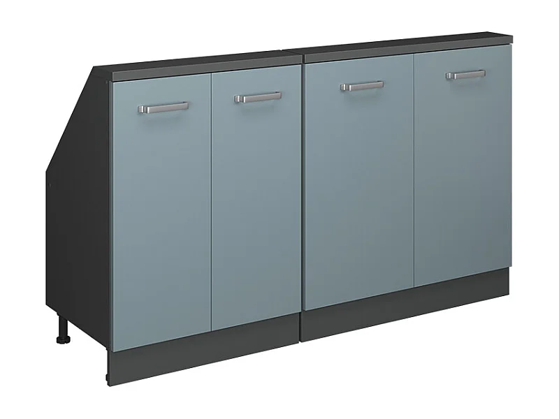 Meuble sous pente bleu-gris 140x46x81.6 r-line