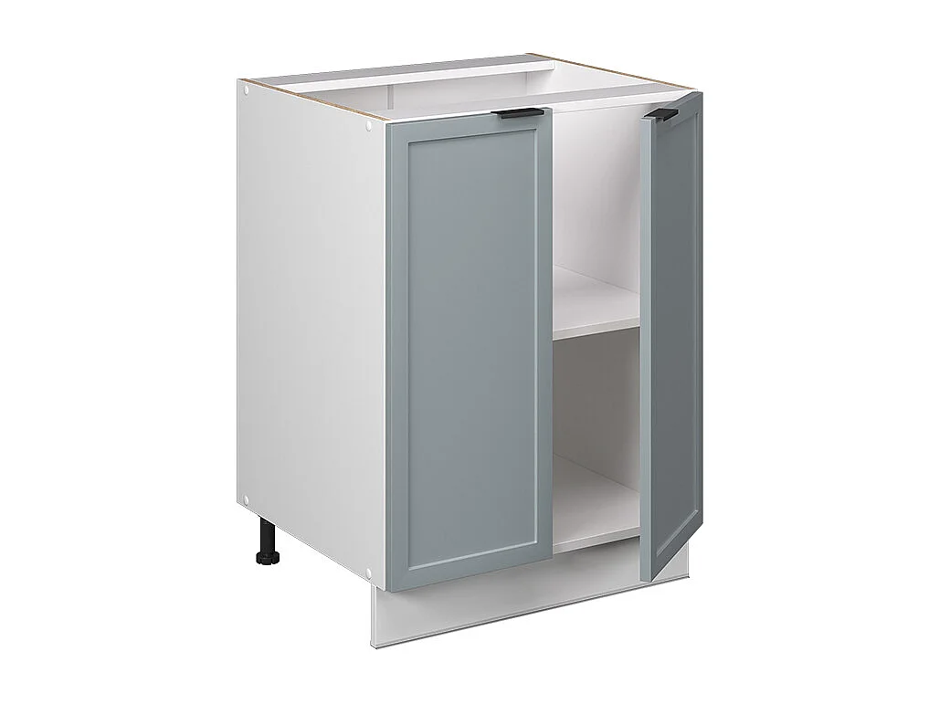 Meuble bas de cuisine bleu clair-gris 60x60x82 fame-line