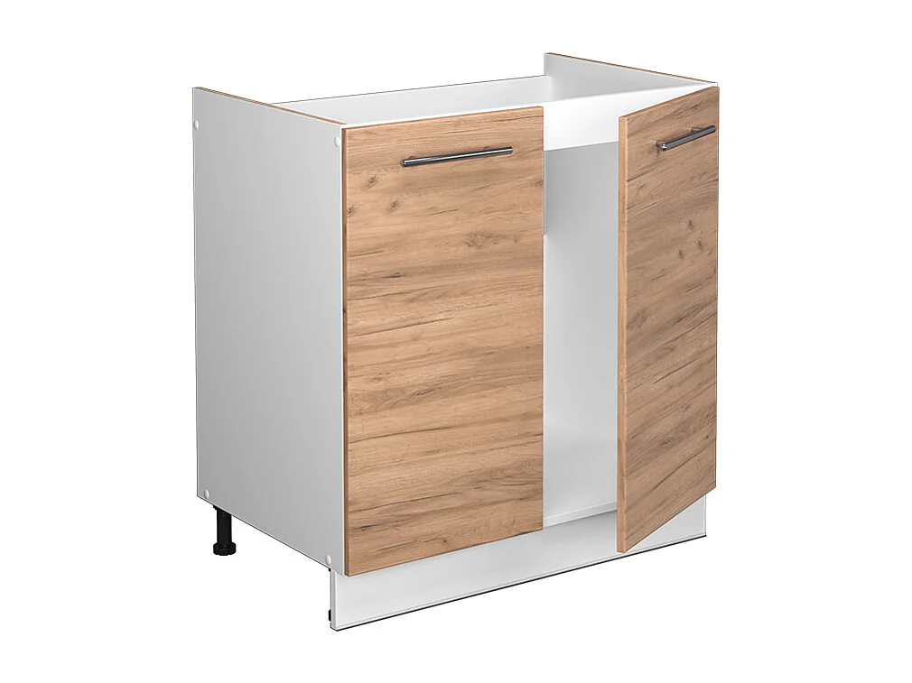 Meuble bas sous-évier chêne de force doré 80x60x82 fame-line