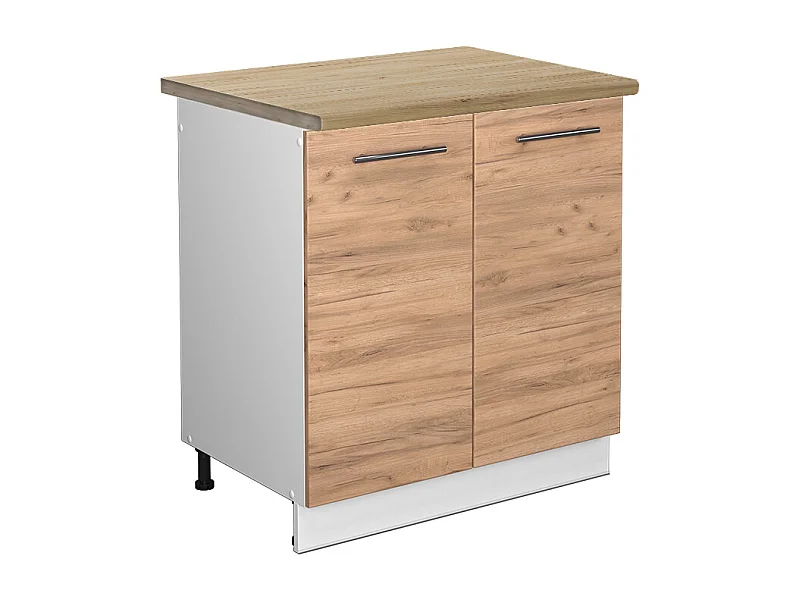 Meuble bas sous-évier chêne de force doré 80x60x82 fame-line