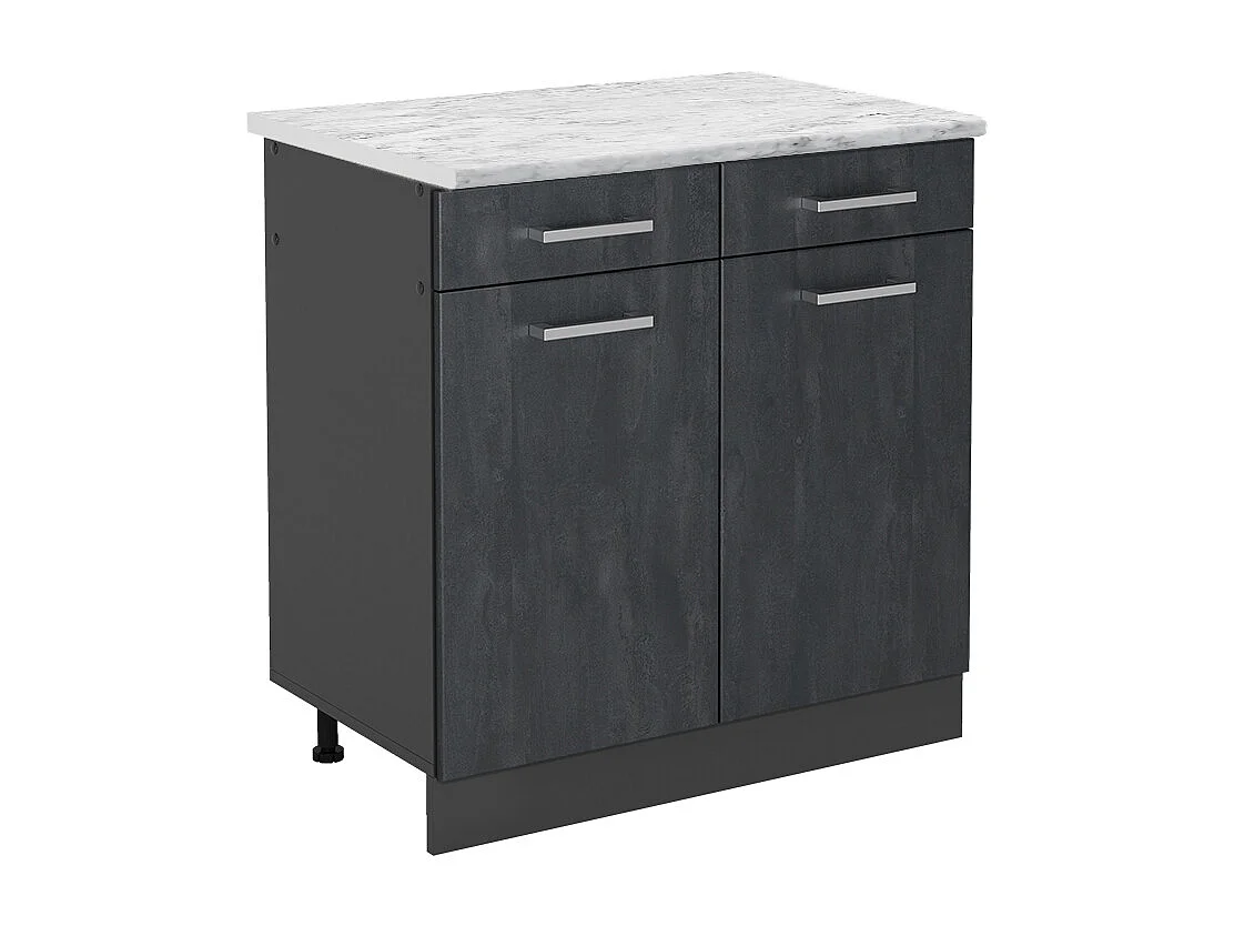 Meuble cuisine béton noir 80x60x81.6 r-line