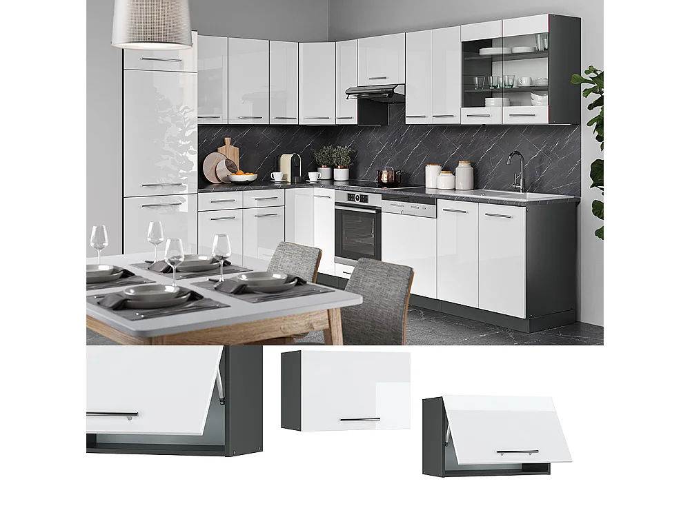 Pensile da cucina bianco lucido 60x34.1x40 fame-line