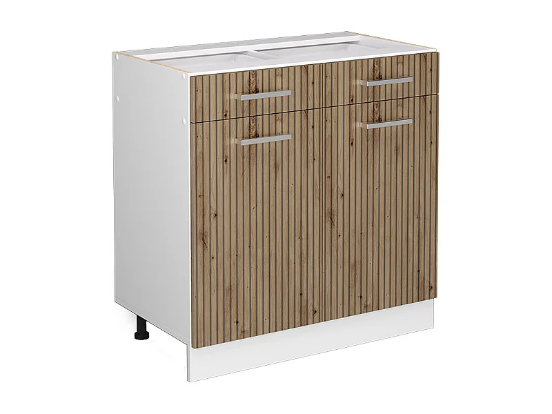 Mueble bajo de cocina roble artesanal 80x46x81.6 r-line