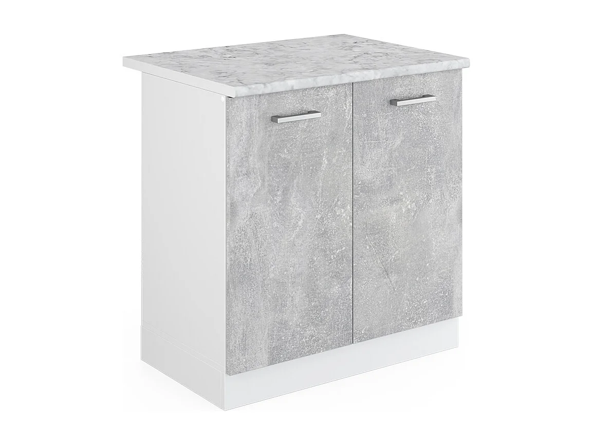 Meuble bas sous-évier béton 80x60x81.6 r-line