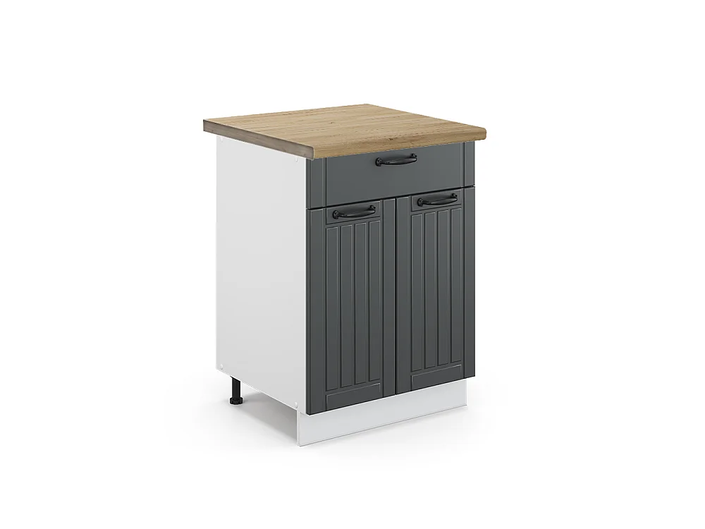 Kitchen base cabinet anthracite country house 60x60x82 fame-line