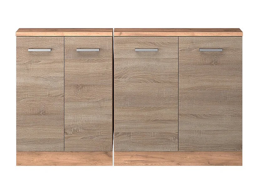 Armario de cocina para techo inclinado sonoma 140x46x81.6 r-line