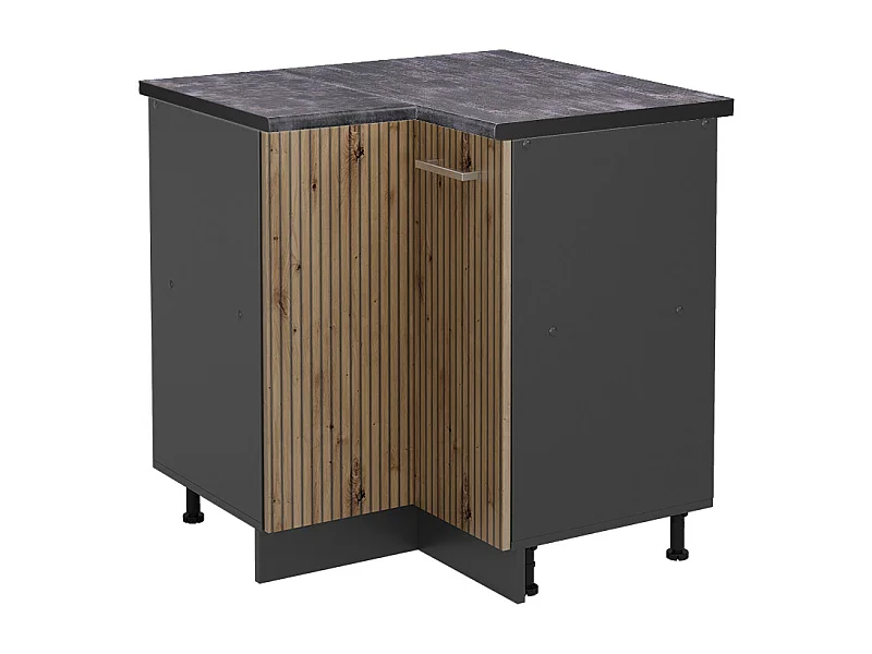 Armario de esquina roble artesanal 75.6x60x81.6 r-line