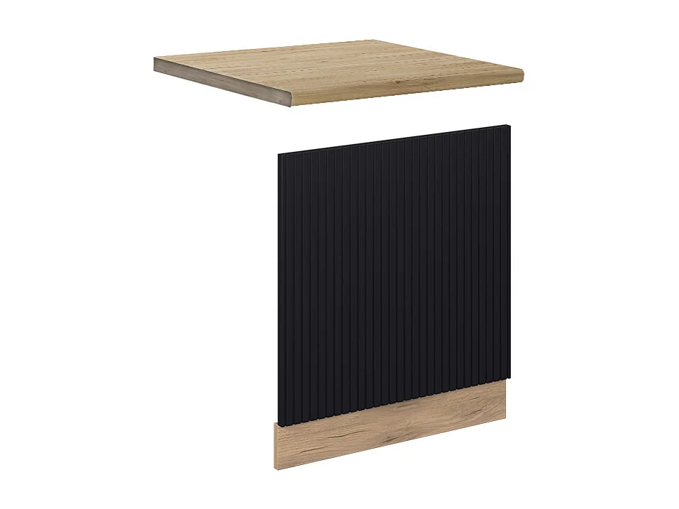 Panel frontal rayas negras 60x1.6x67.4 fame-line