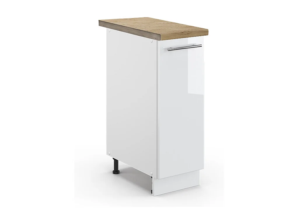 Meuble de cuisine blanc haute brillance 30x60x82 fame-line