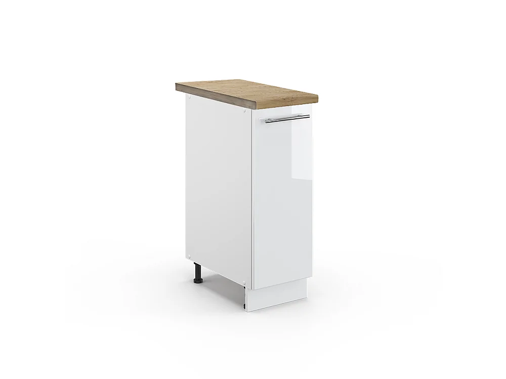 Meuble de cuisine blanc haute brillance 30x60x82 fame-line