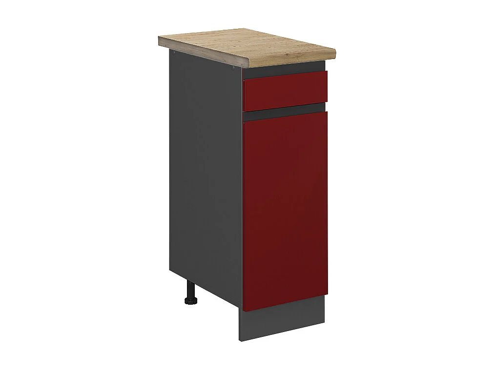 Meuble cuisine rouge 30x60x81.6 r-line