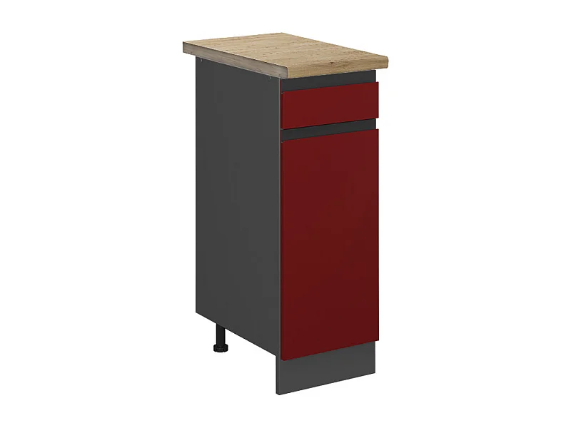 Meuble cuisine rouge 30x60x81.6 r-line