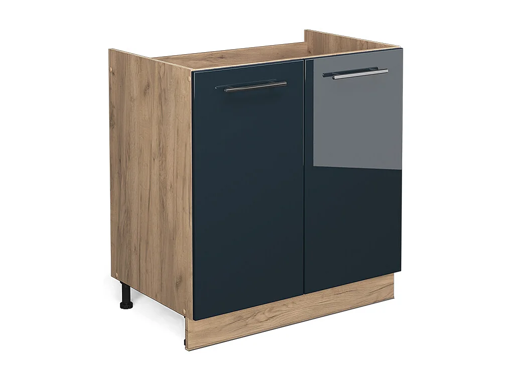 Mobile lavello cucina blu scuro lucido 80x51.6x82 fame-line