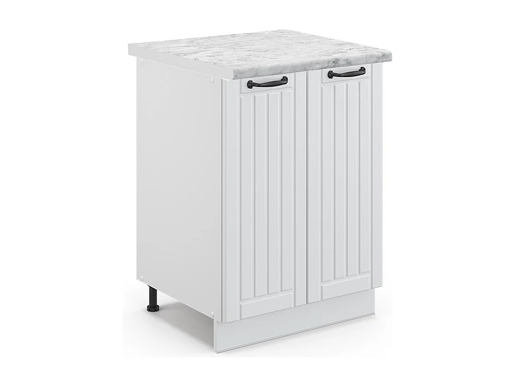 Meuble bas de cuisine blanc campagne 60x60x82 fame-line