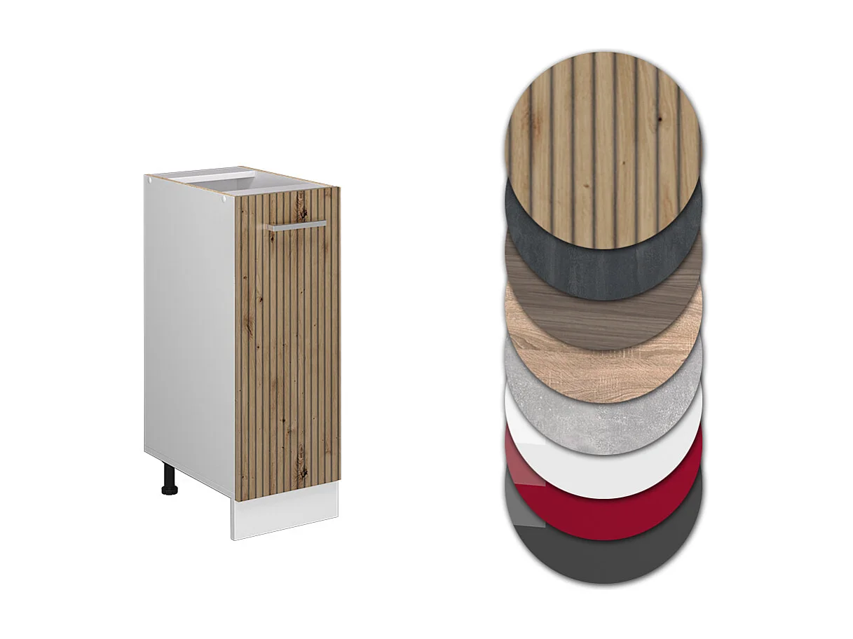 Meuble de cuisine chêne artisan 30x60x81.6 r-line