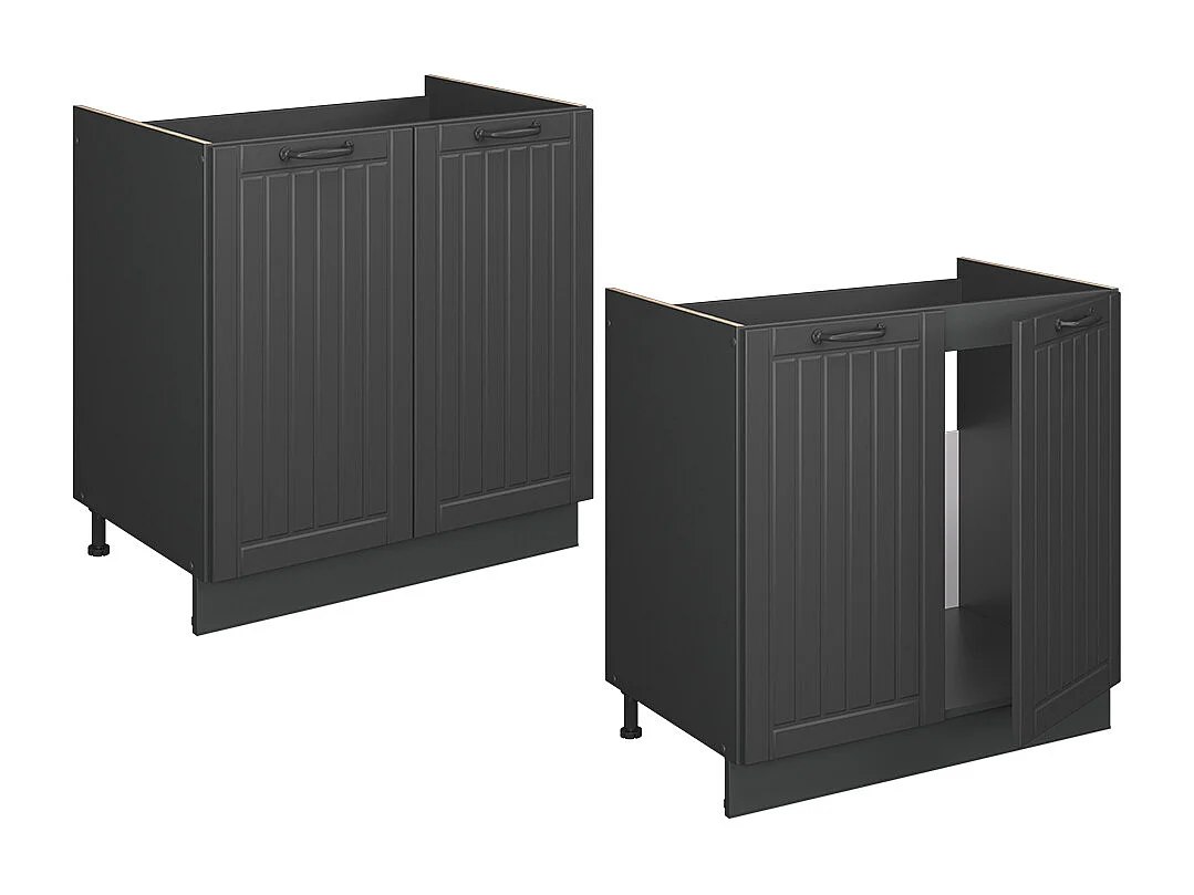 Meuble bas sous-évier gris foncé 80x51.6x82 fame-line