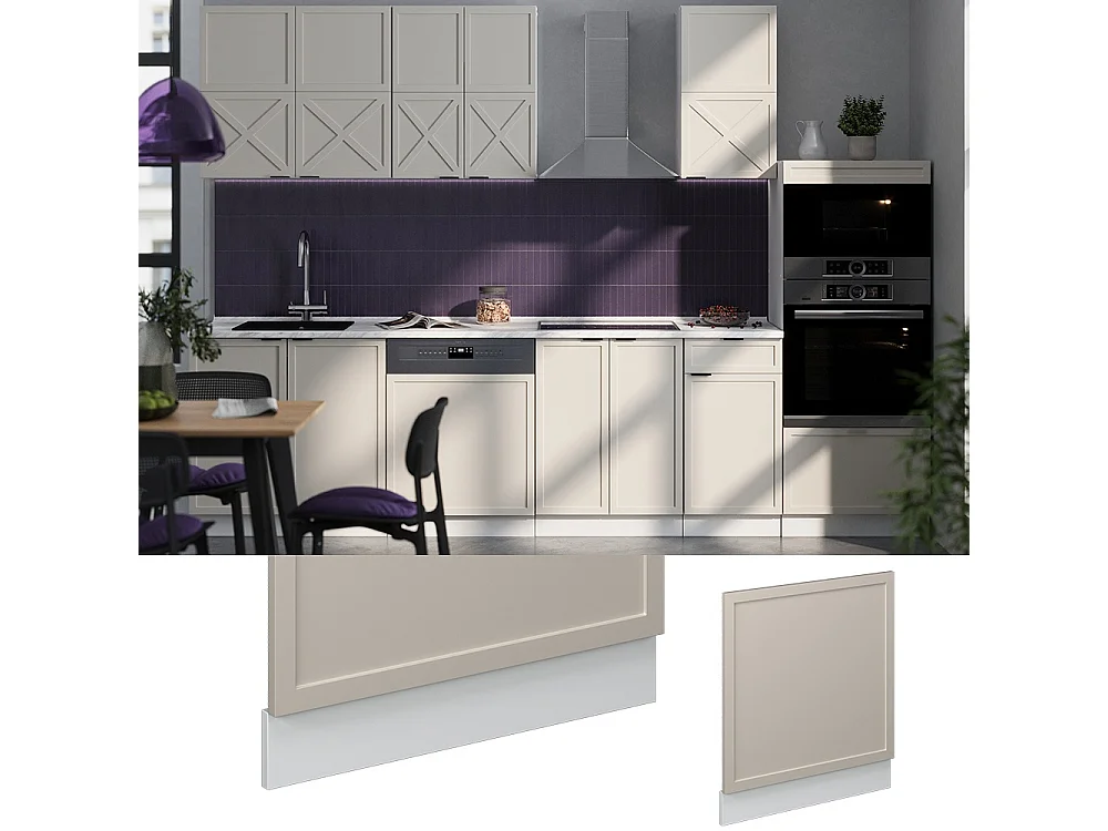 Frontpaneel grijsbeige 60x1.6x67.4 fame-line