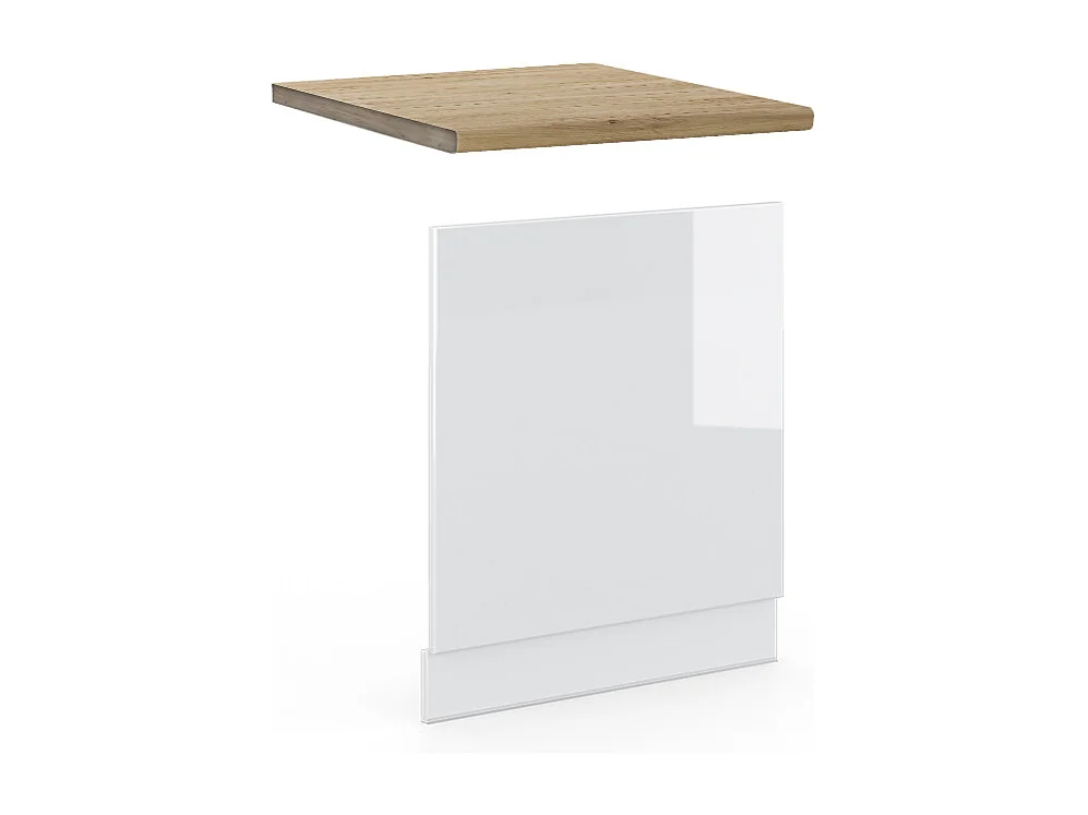 Panel frontal blanco alto brillo 60x1.6x67.4 fame-line