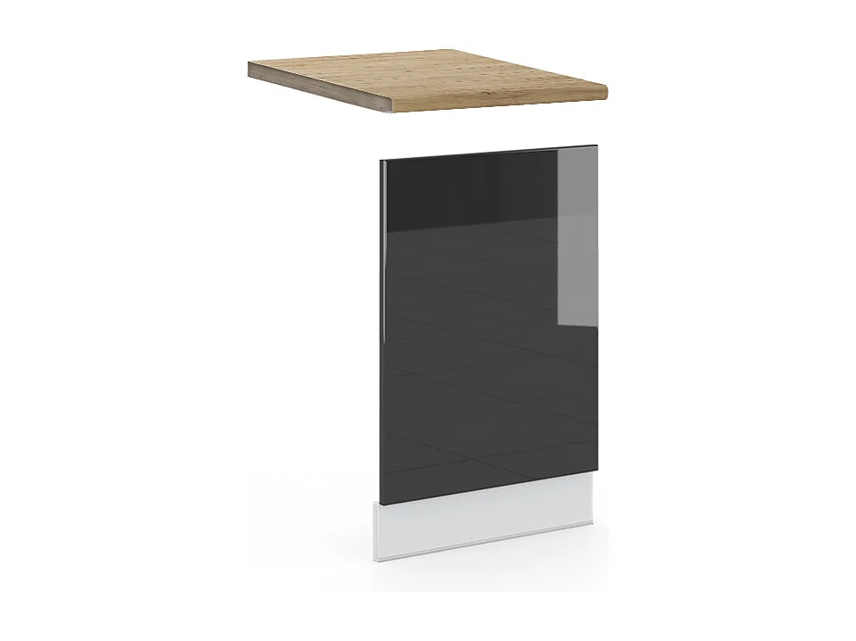 Panel frontal antracita alto brillo 45x1.6x67.4 fame-line