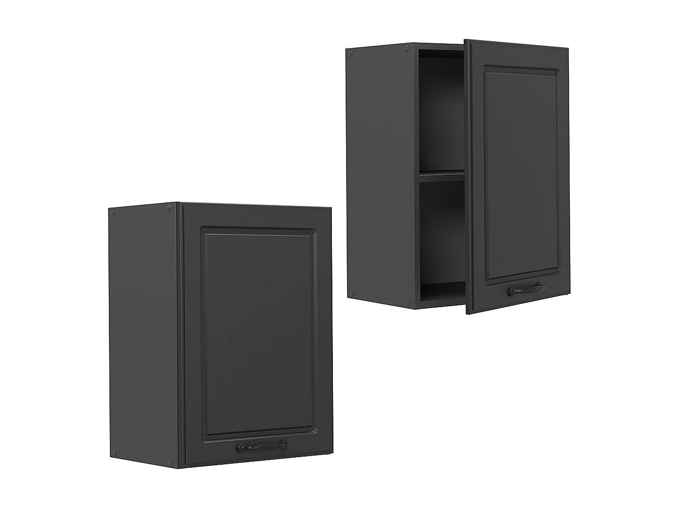 Elément haut de cuisine anthracite campagne 45x31x60 r-line