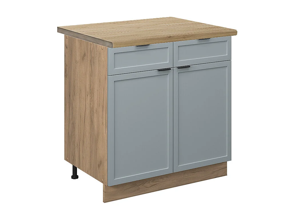 Szafka dolna do kuchni jasnoniebiesko-szary 80x60x82 fame-line