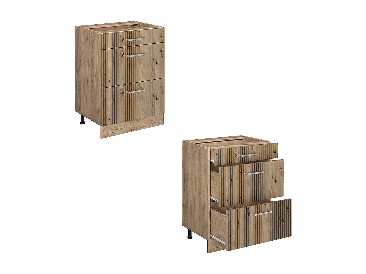 Meuble cuisine chêne artisan 60x60x81.6 r-line