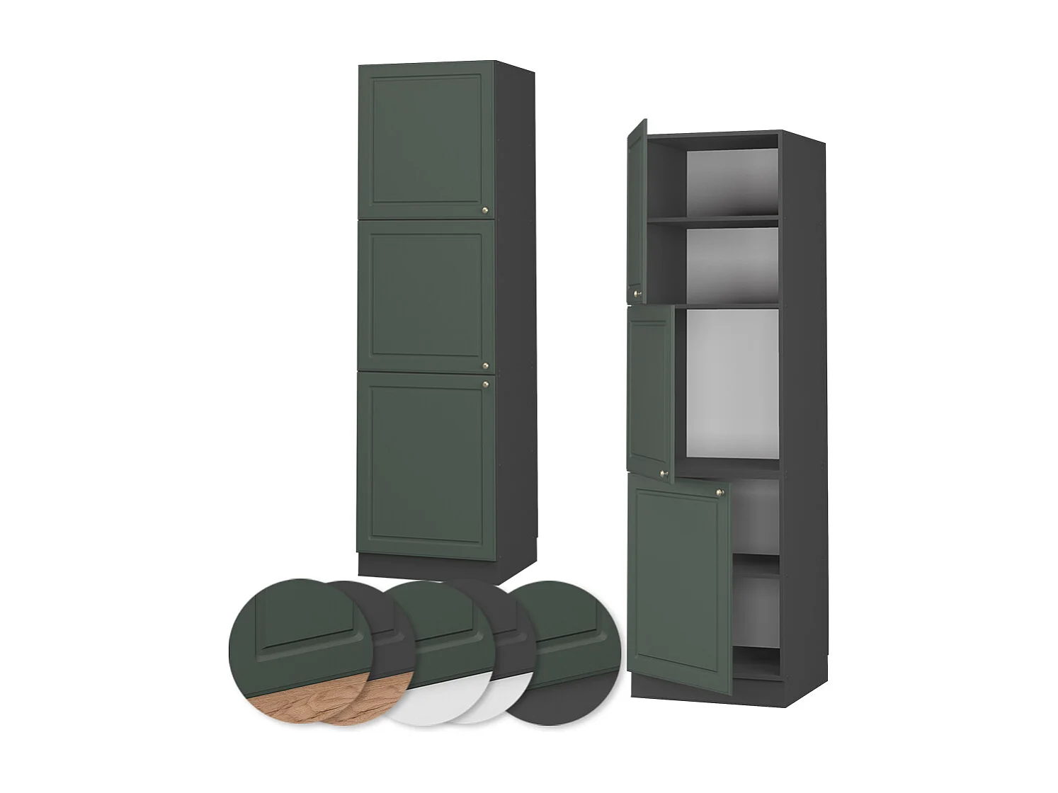 Meuble pour four vert or campagne 60x58x206.8 fame-line