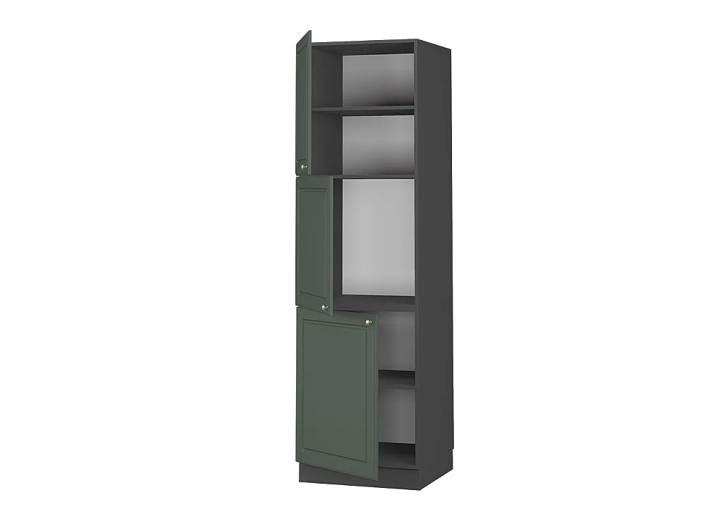 Armario para horno empotrado verde dorado casa de campo 60x58x206.8 fame-line