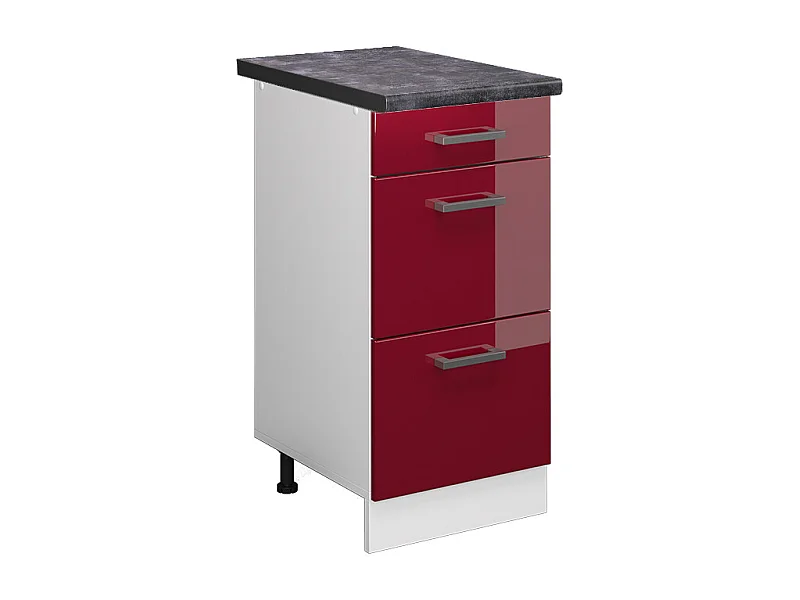 Küchenunterschrank rot hochglanz 40x60x81.6 r-line