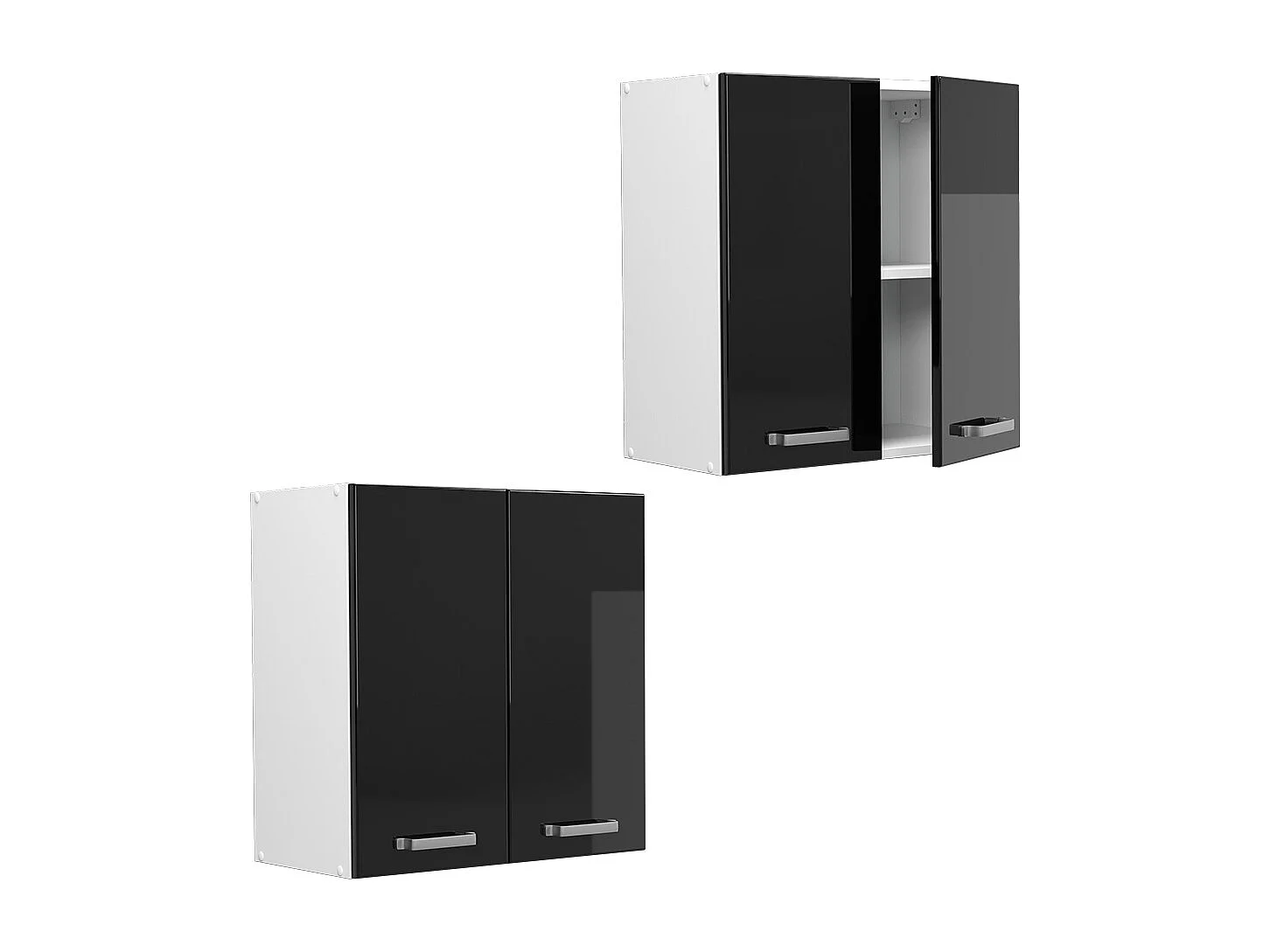 Armario colgante negro brillo intenso 60x31x60 r-line