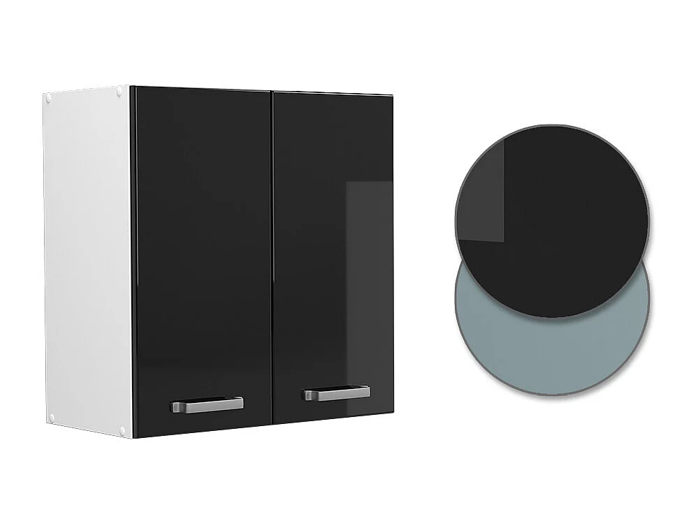 Armario colgante negro brillo intenso 60x31x60 r-line