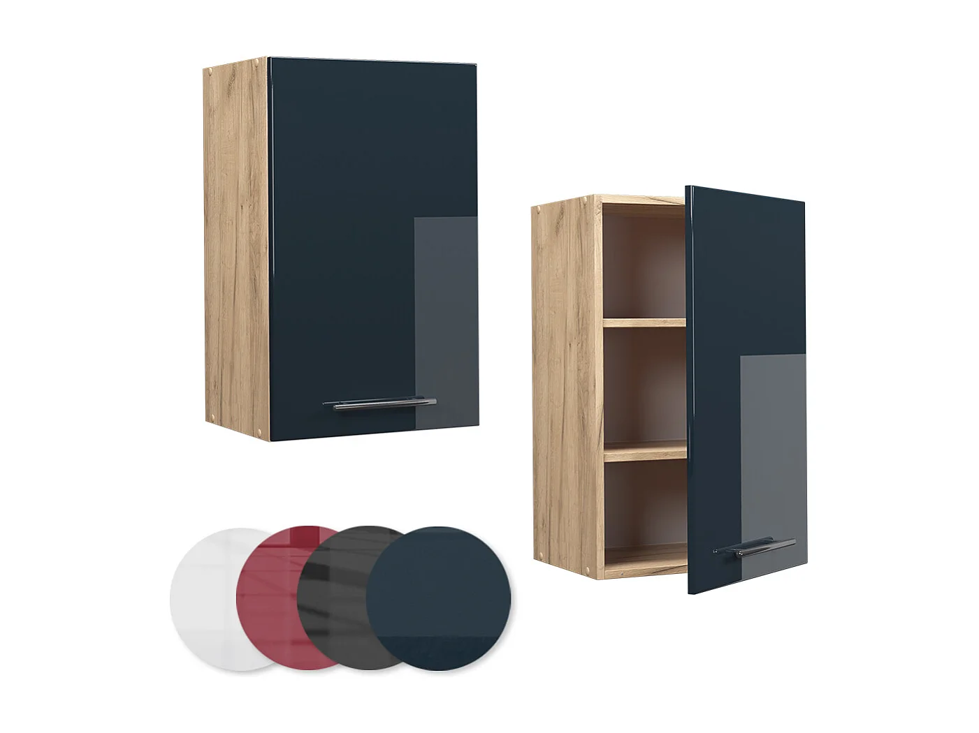 Armario colgante azul oscuro alto brillo 45x34.1x72 fame-line