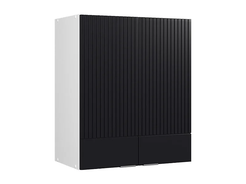 Elément haut de cuisine noir rayé 60x34.1x72 fame-line